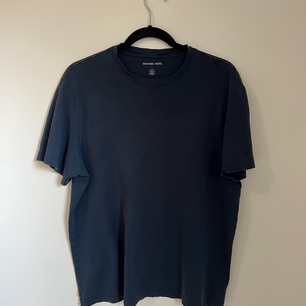 Michael Kors Men's Dark Blue Short Sleeve Tee